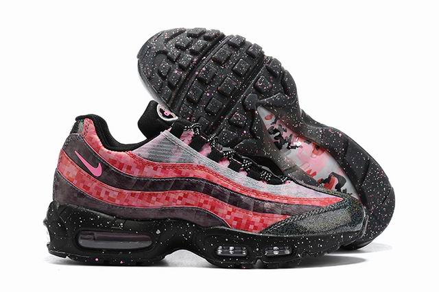Nike Air Max 95 Men's Shoes Black Red Peach-83 - Click Image to Close